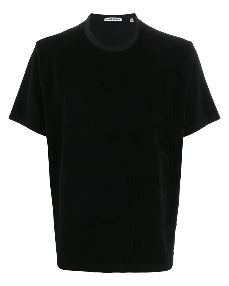 Our Legacy T-Shirt aus Cord - Schwarz Schwarz