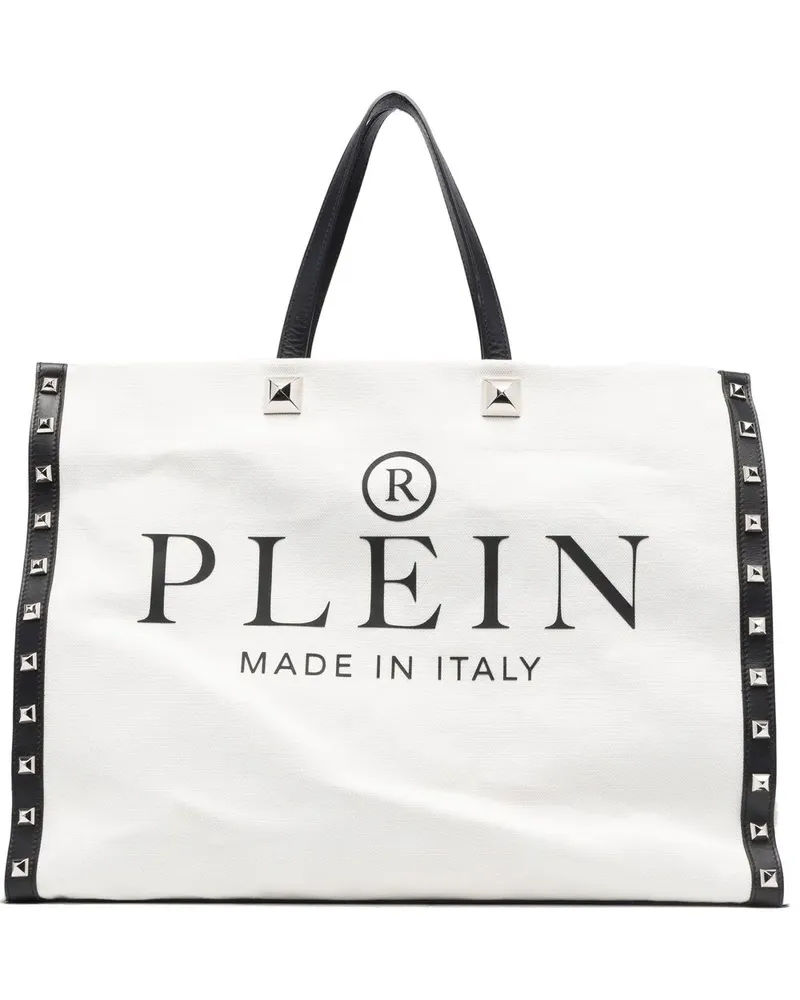 Philipp Plein Handtasche mit Nieten - Weiß Weiß