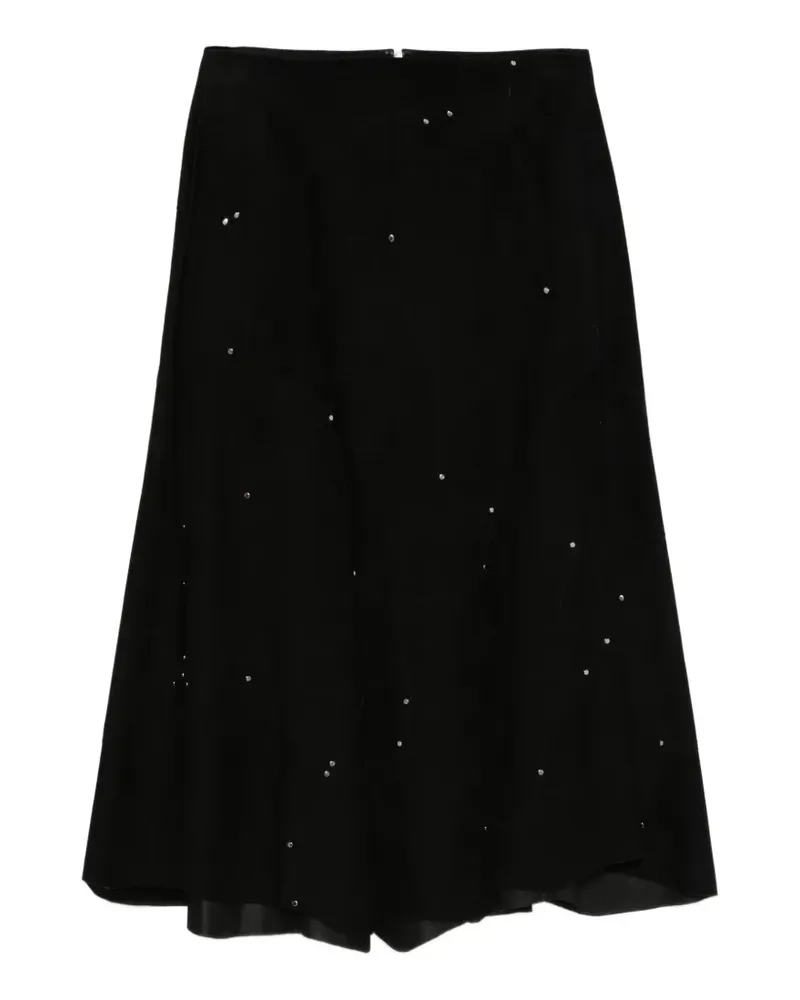 Chloé crystal-embellished A-line midi skirt - Schwarz Schwarz