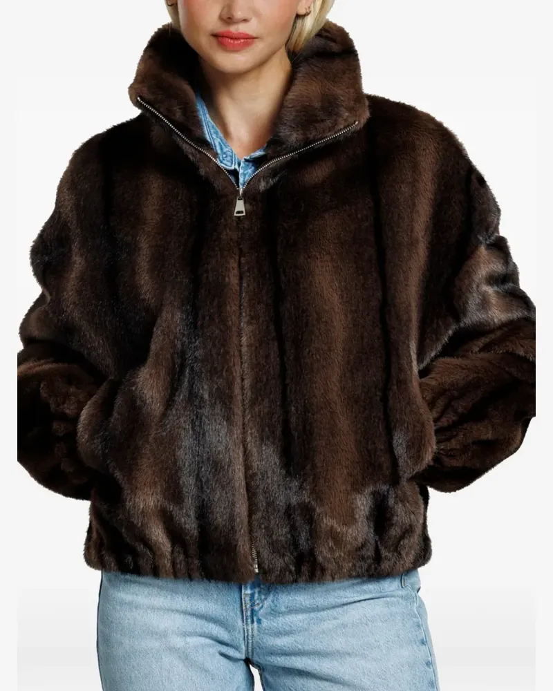Alter Ego Ally Fox Oversized-Jacke - Braun Braun
