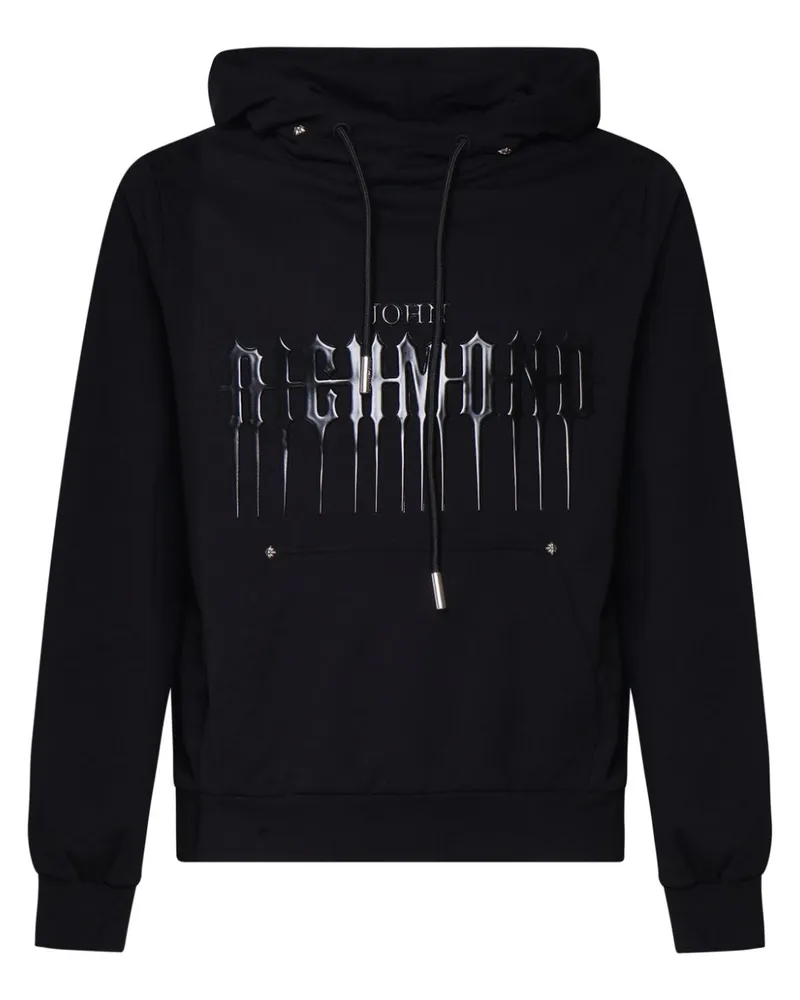 John Richmond Sweatshirt mit Logo-Print - Schwarz Schwarz