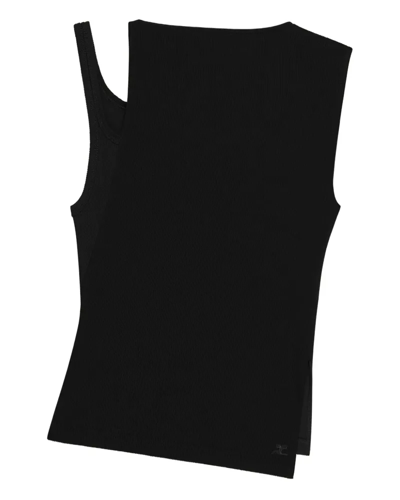 Courrèges Asymmetrisches Top - Schwarz Schwarz