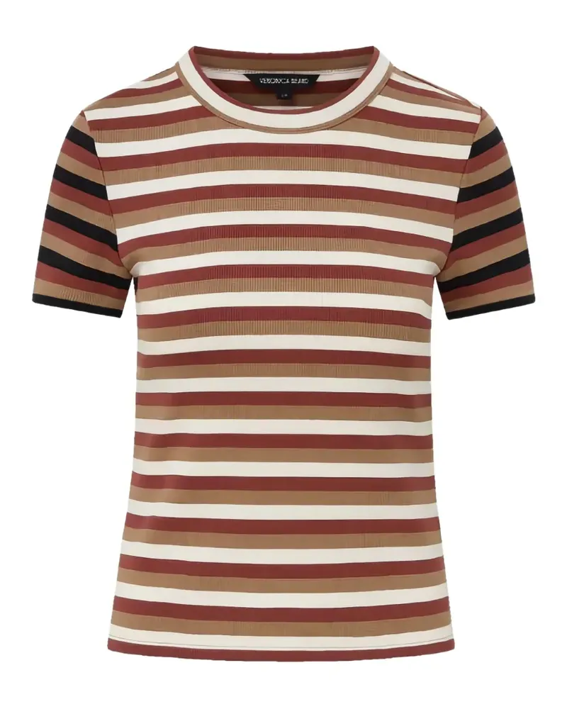 Veronica Beard Pruitt T-Shirt mit Streifen - Braun Braun