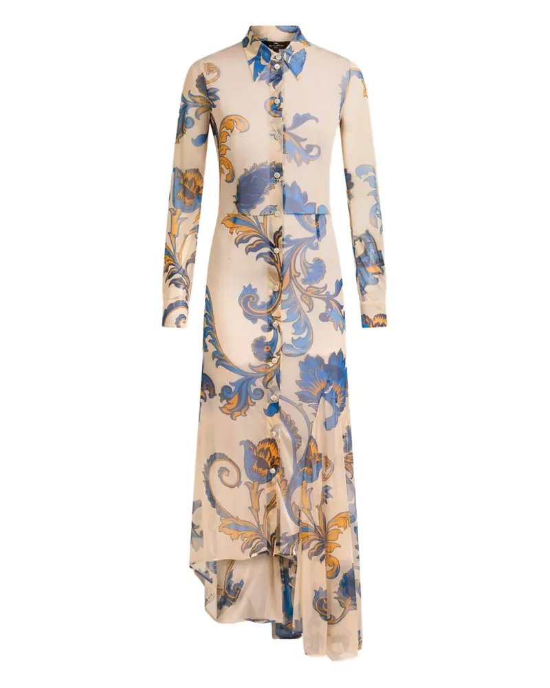 Etro Hemdkleid mit Blumen-Print - Nude Nude