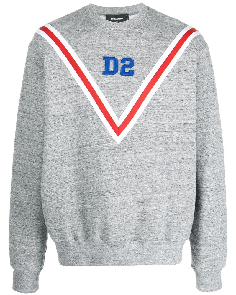 Dsquared2 Sweatshirt mit Logo-Stickerei - Grau Grau