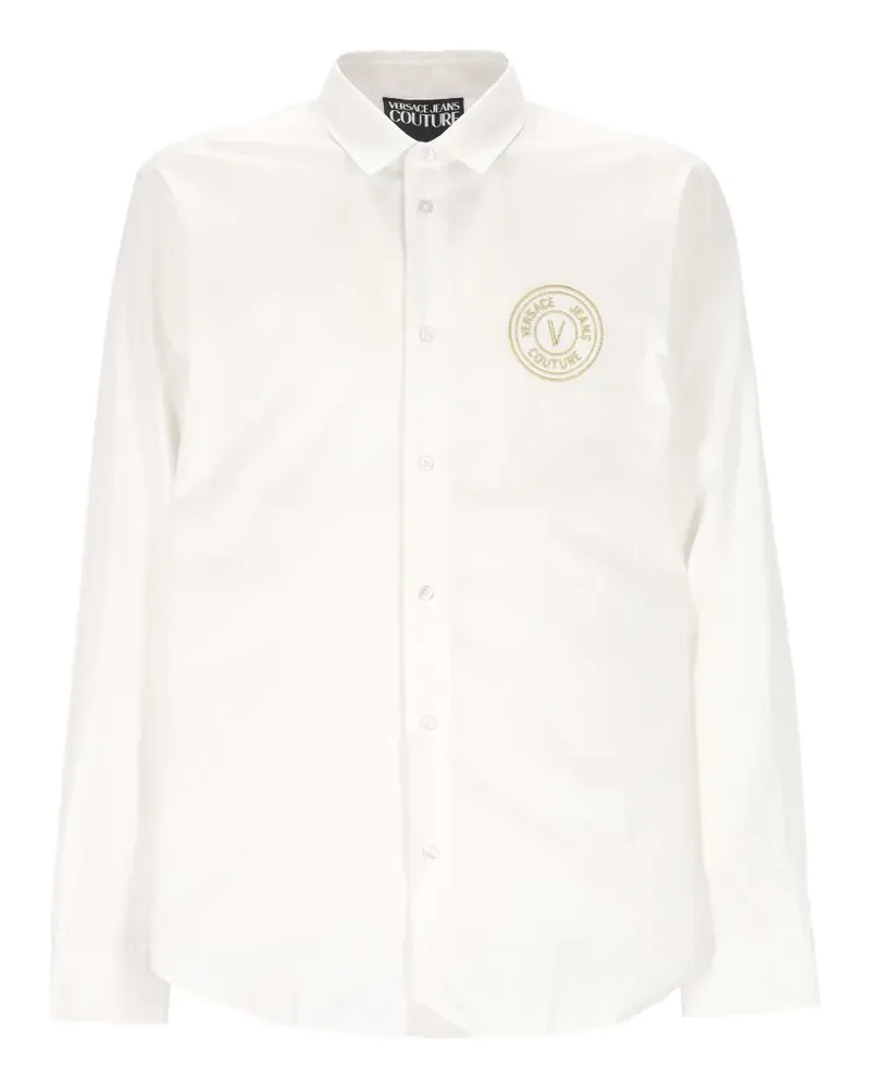 Versace Jeans Hemd mit Logo-Stickerei - Nude Nude