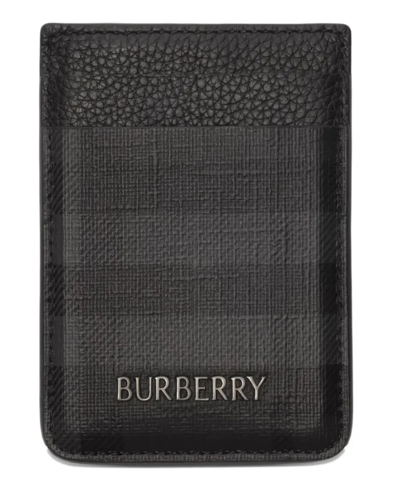 Burberry City Check magnetic card case - Grau Grau