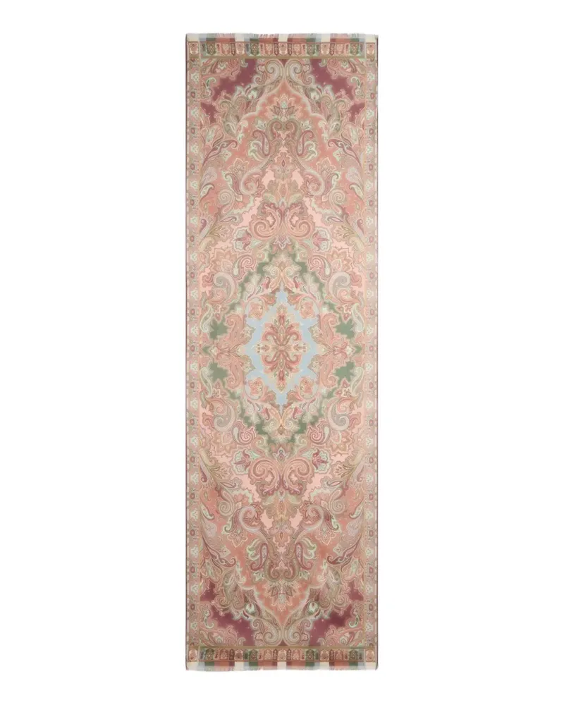 Etro Schal aus Seide mit Paisley-Print - Rot Rot