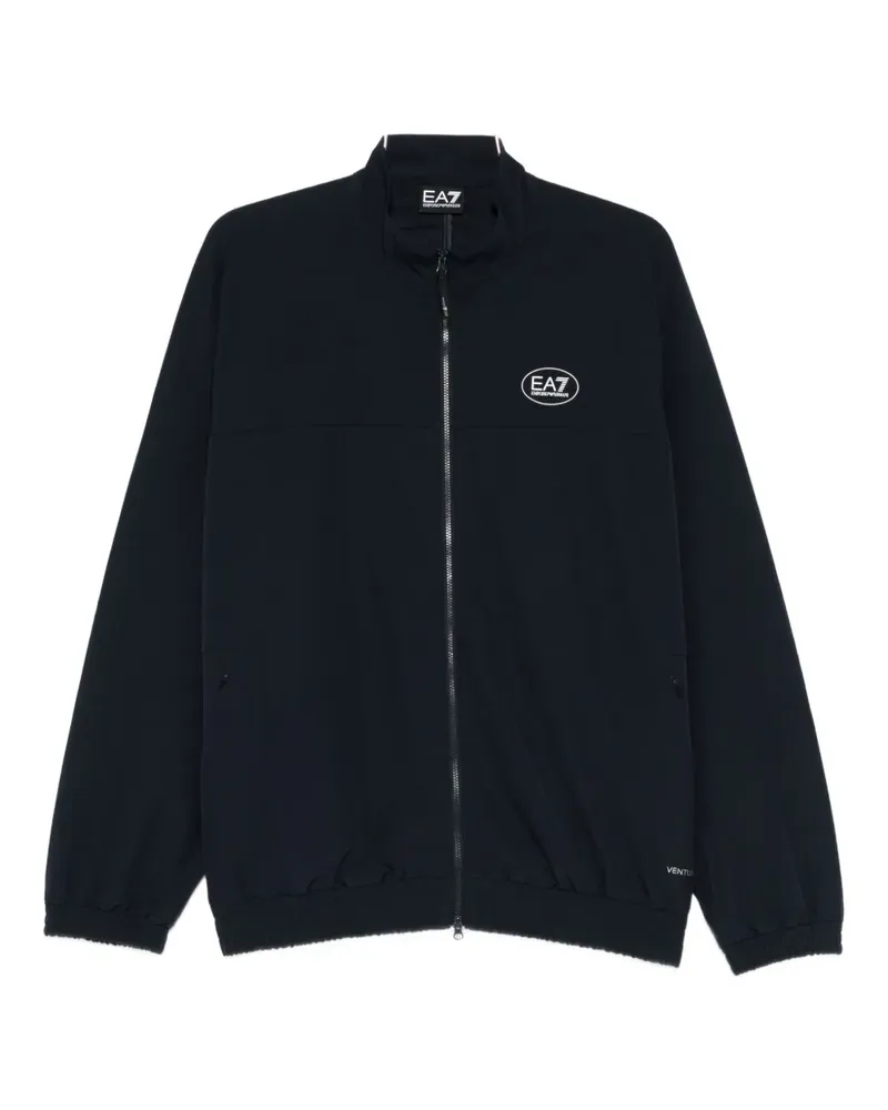 EA7 zip-up logo jacket - Blau Blau