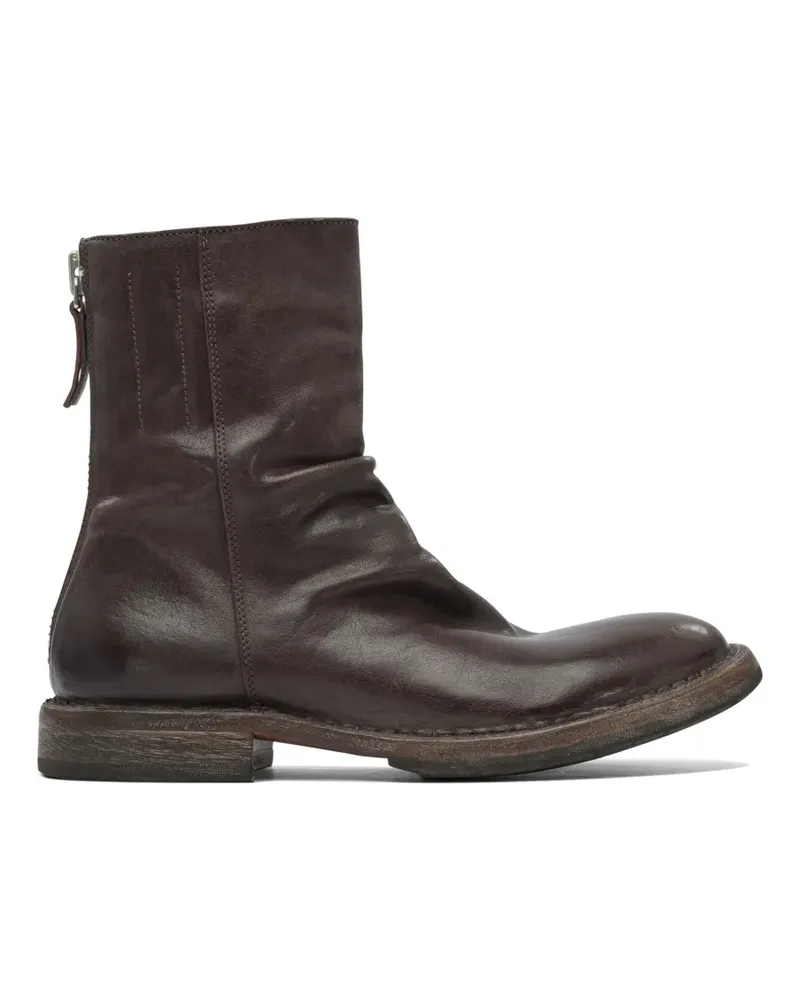 Moma Stiefeletten mit Reißverschluss - Braun Braun