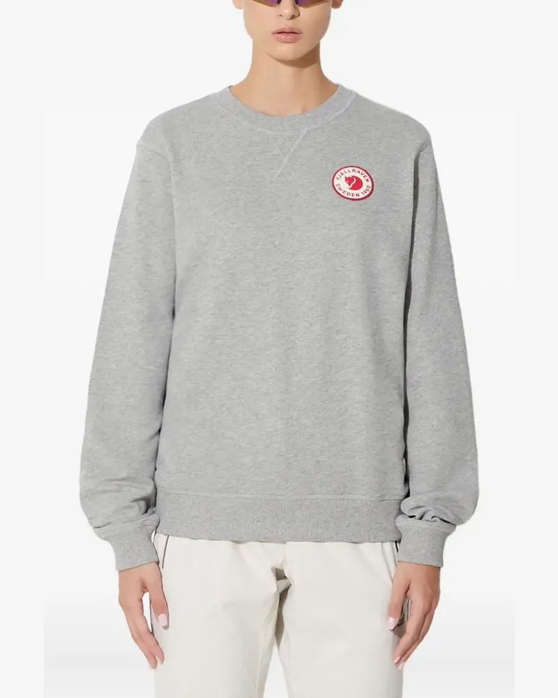 Fjäll Räven Sweatshirt mit Logo-Patch - Grau Grau