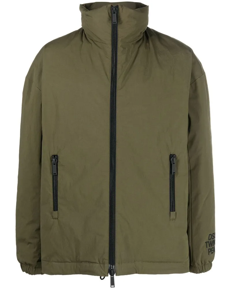 Dsquared2 Gefütterte Jacke mit Stehkragen - Grün Grün