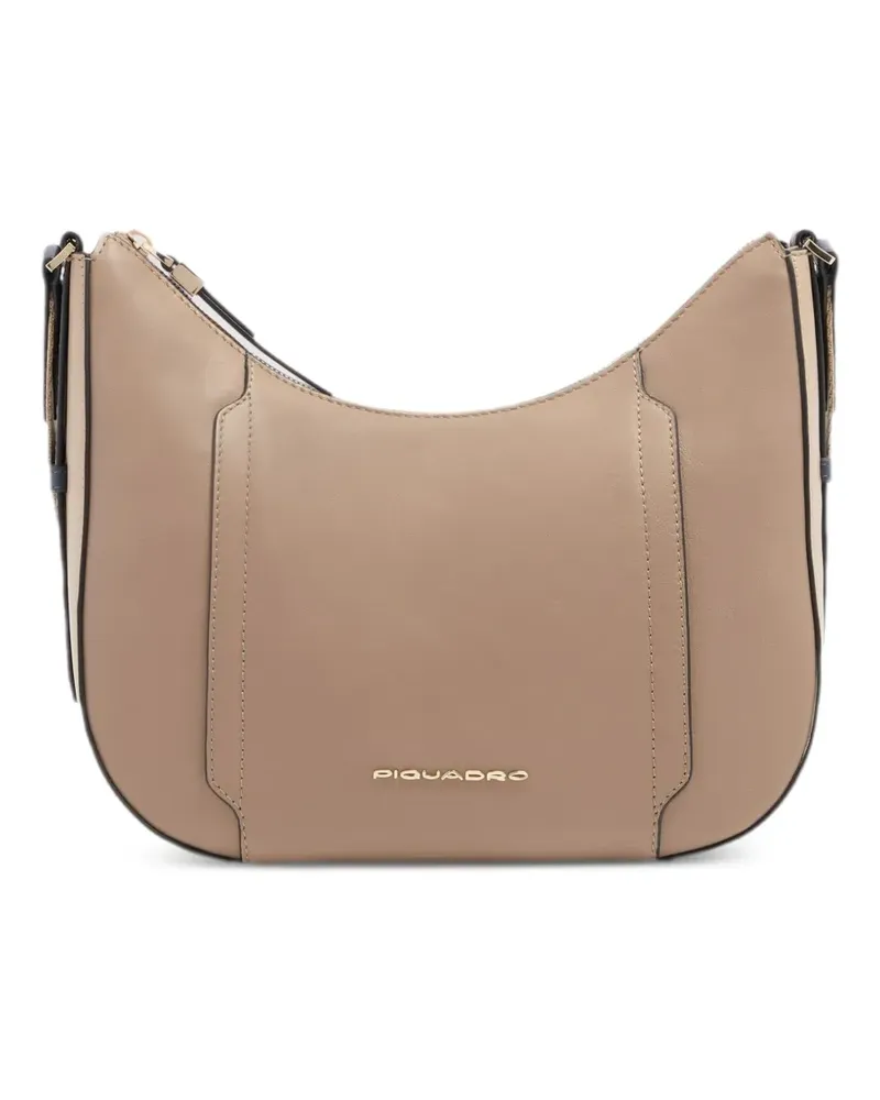 Piquadro Schultertasche aus Leder - Nude Nude