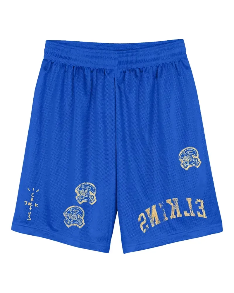 Travis Scott Shorts mit grafischem Print - Blau Blau