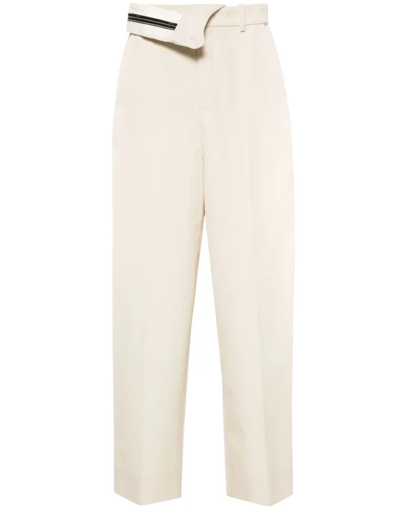 Fendi Hose mit umgeschlagenem Bund - Nude Nude
