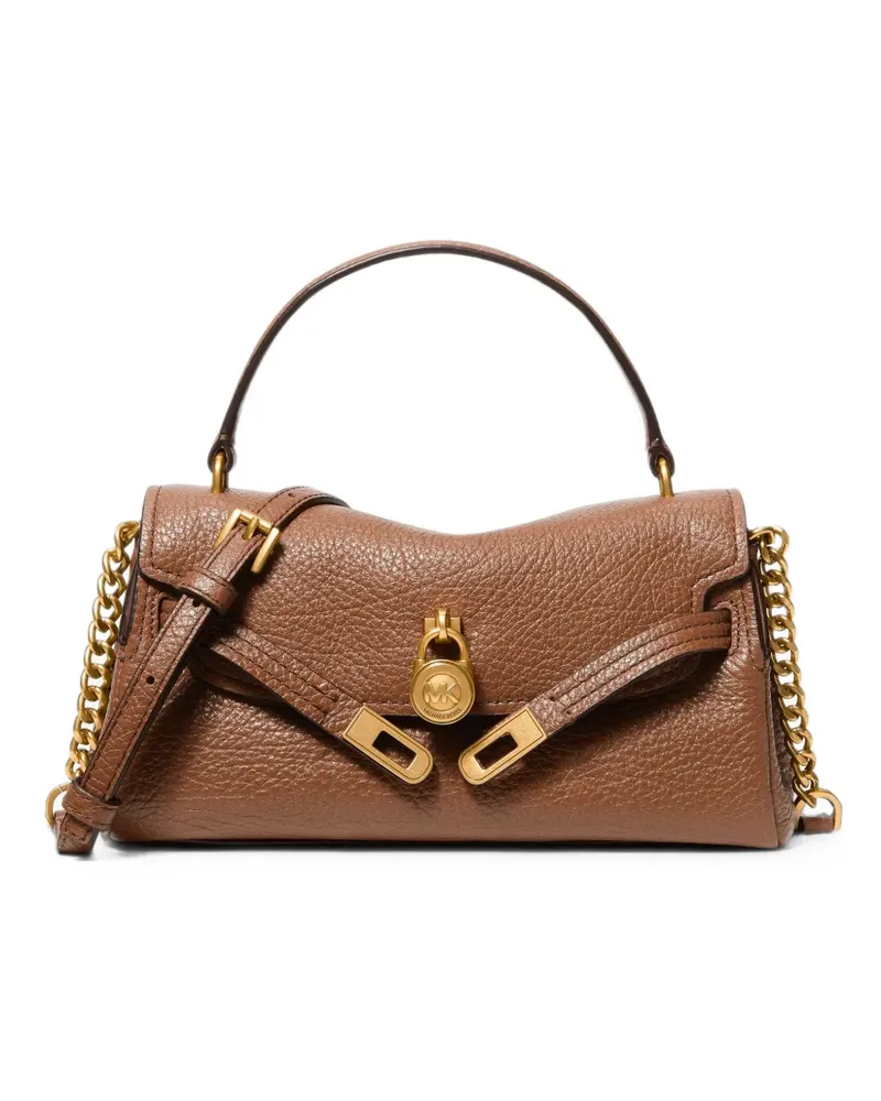 Michael Kors Hamilton Moderne extra-small textured leather slouchy cross body bag - Braun Braun