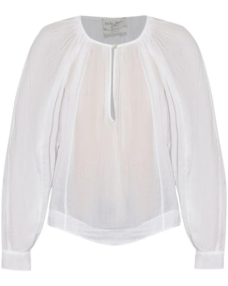 forte_forte Bluse aus Voile - Weiß Weiß