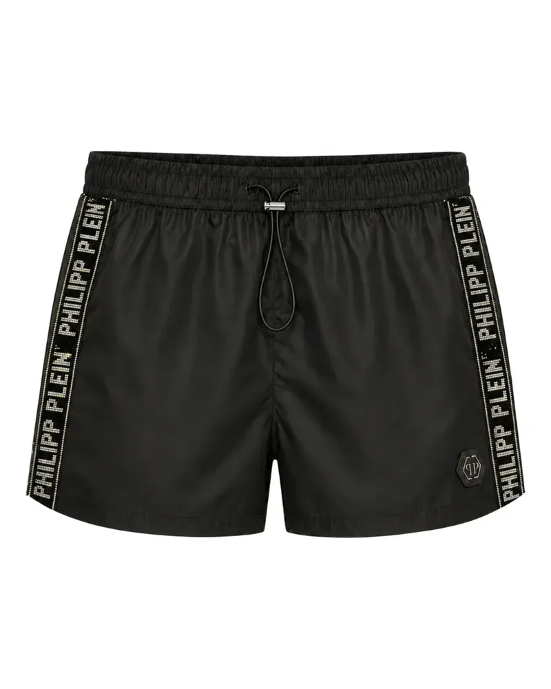 Philipp Plein crystal-embellished swim shorts - Schwarz Schwarz