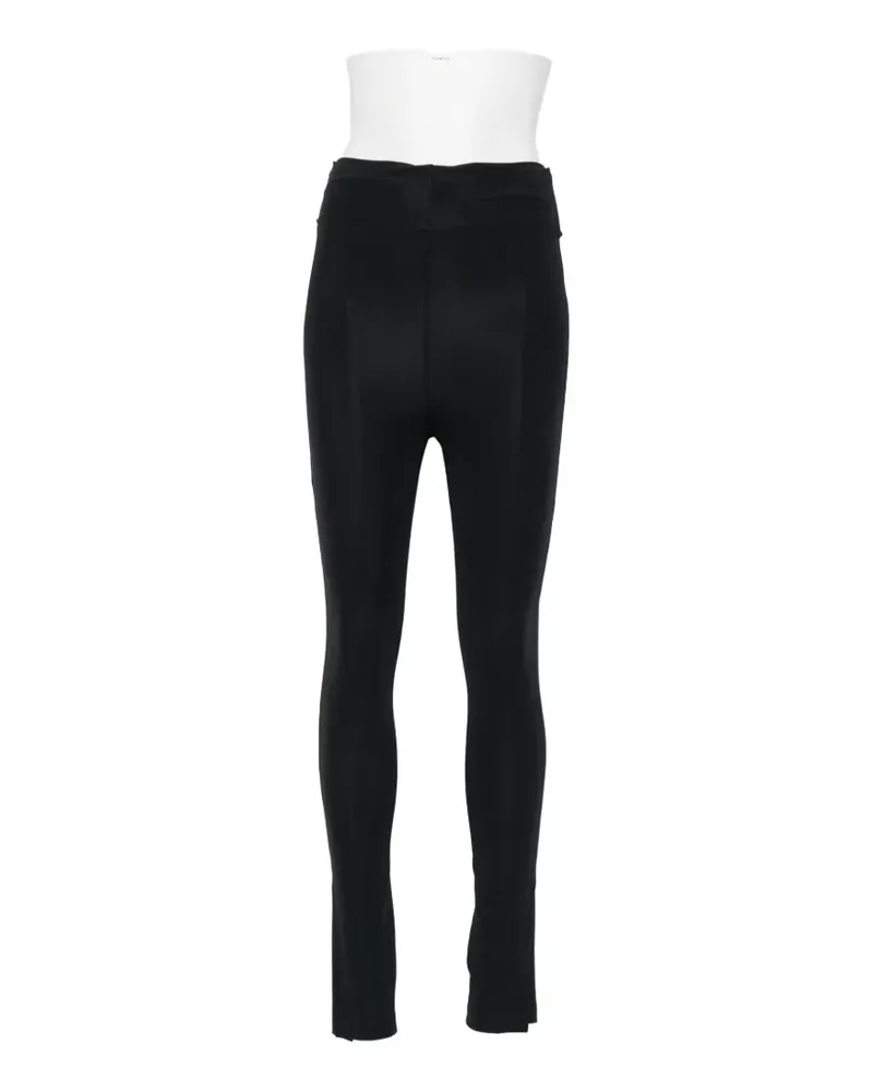 Parlor side-slit slim-fit trousers - Schwarz Schwarz