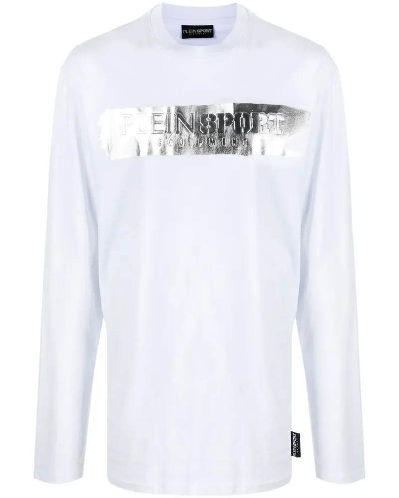 Philipp Plein Langarmshirt mit Logo-Prägung - Weiß Weiß