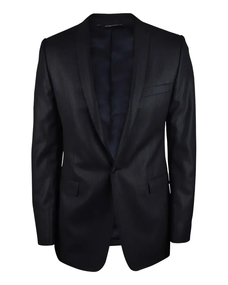 Dolce & Gabbana Zweiteiliger Anzug mit Streifen - Schwarz Schwarz
