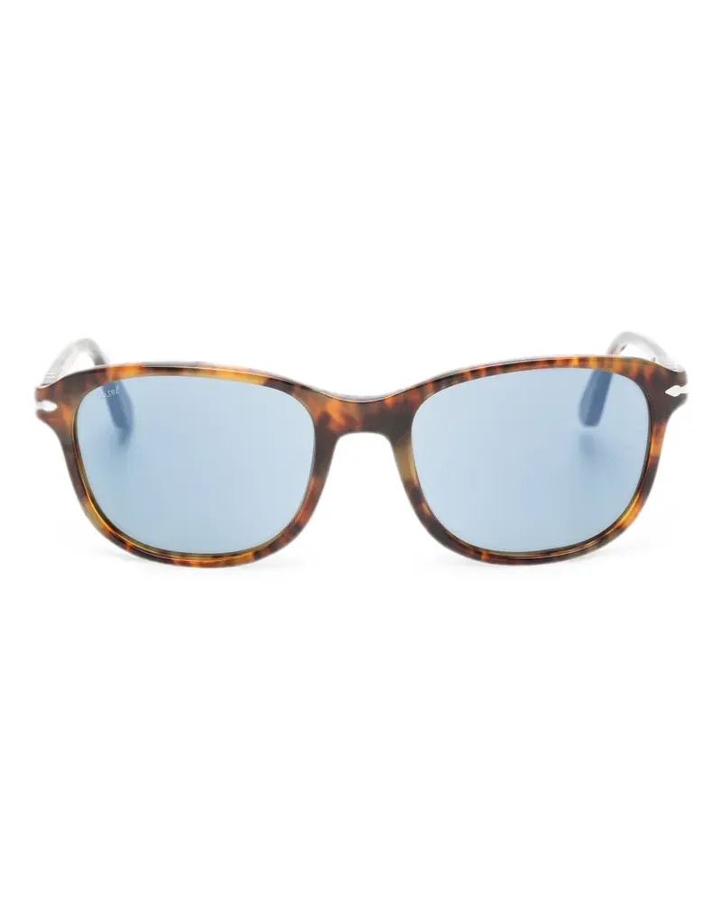 Persol Eckige Sonnenbrille in Schildpattoptik - Braun Braun