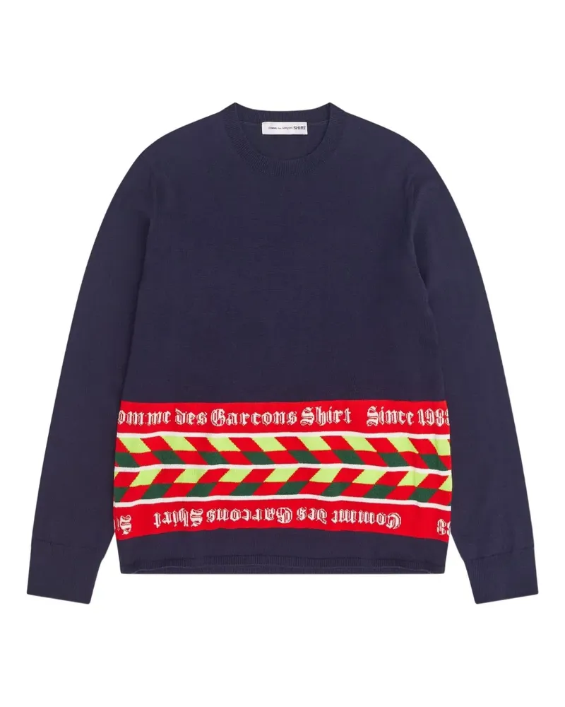 Comme des Garçons Gemusterter Pullover - Blau Blau