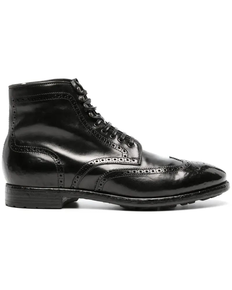 Officine Creative Italia Prince Stiefel mit Budapestermuster - Schwarz Schwarz