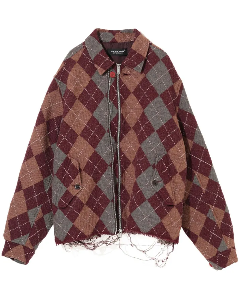 Undercover Jacke mit Argyle-Muster - Rot Rot