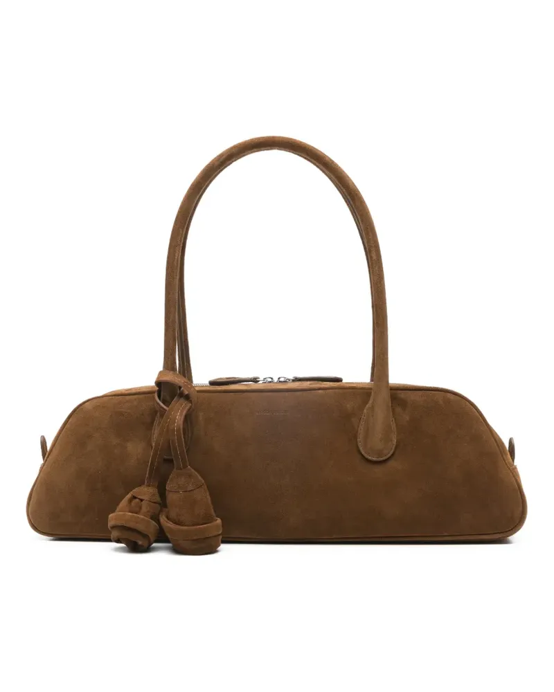 Magda Butrym Brigitte trapeze suede tote bag - Braun Braun