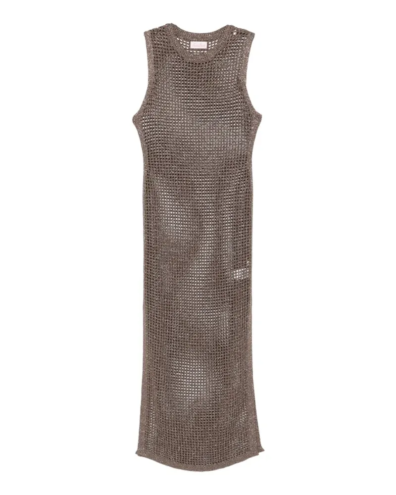 MC2 Saint Barth Eileen open-knit maxi dress - Braun Braun