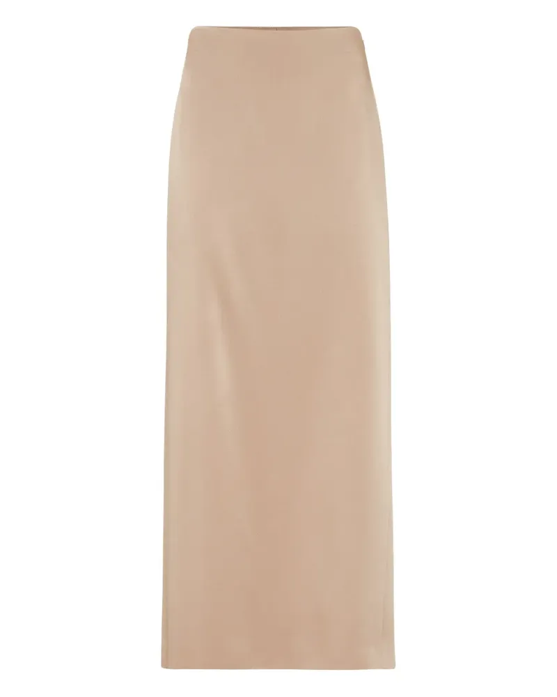 Brunello Cucinelli Rock mit hohem Bund - Nude Nude