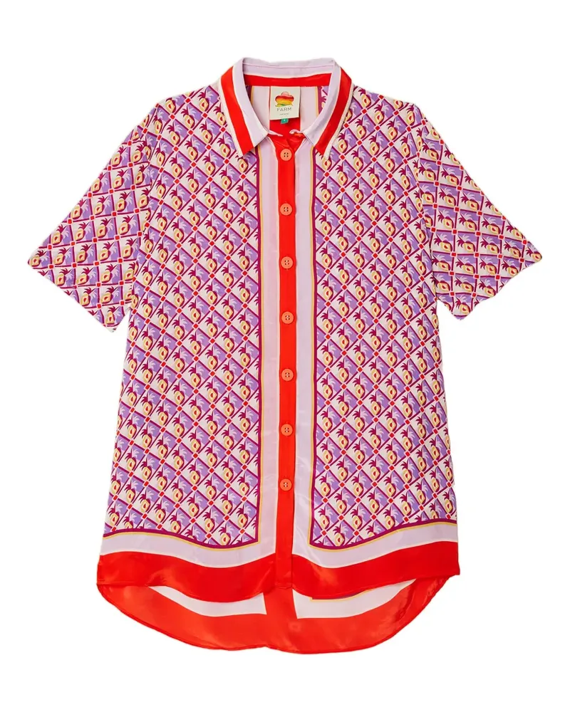 FARM Rio graphic-pineapple buttoned shirt - Violett Violett