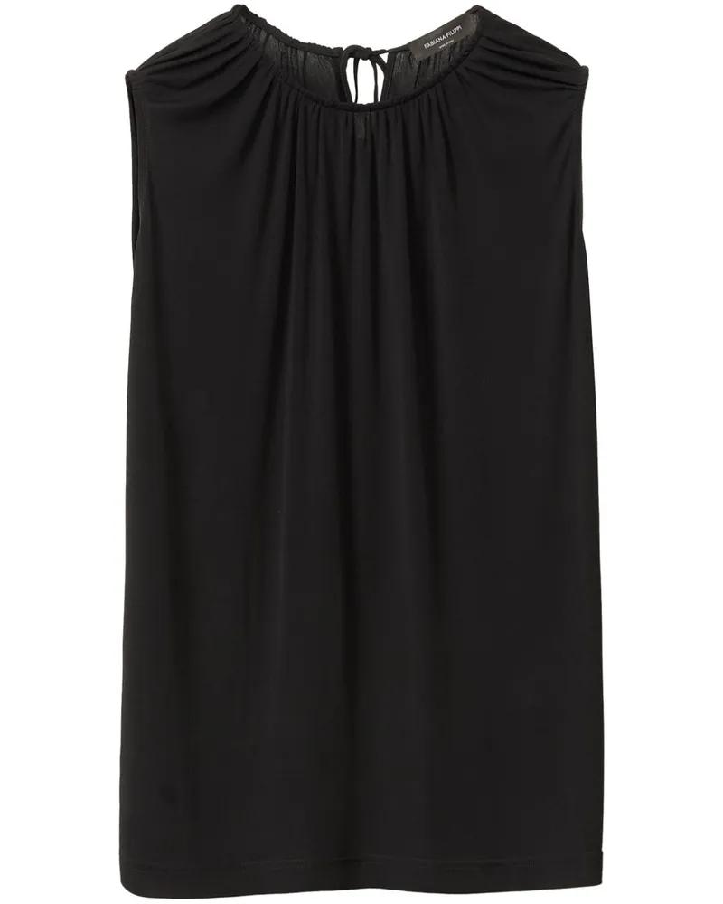 Fabiana Filippi Drapiertes Top - Schwarz Schwarz