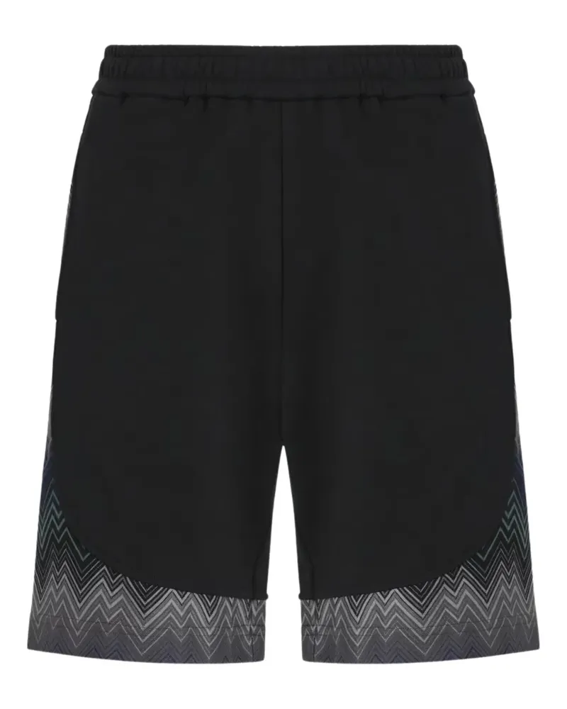 Missoni Fleece-Shorts mit Zickzackmuster - Schwarz Schwarz