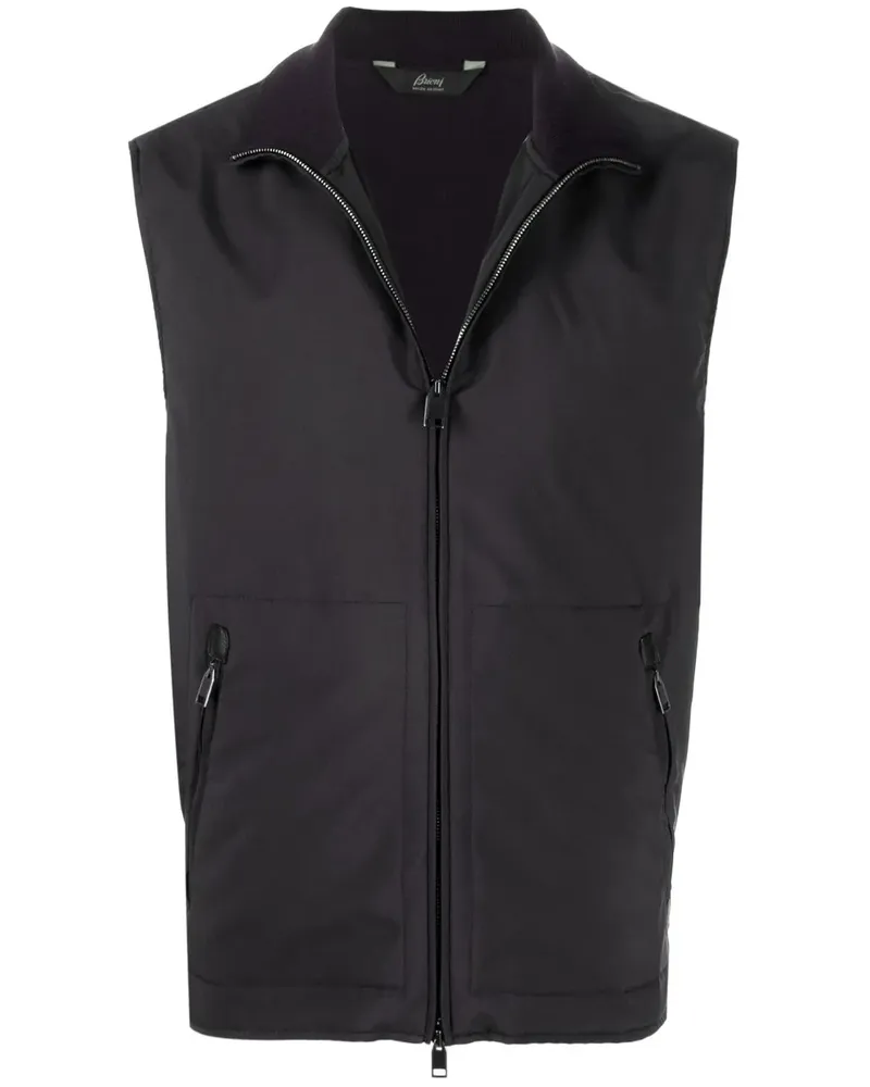 Brioni Weste mit Reißverschluss - Blau Blau