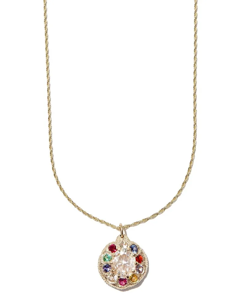 BLEUE BURNHAM 9kt Gelbgoldhalskette mit Saphiren Gold