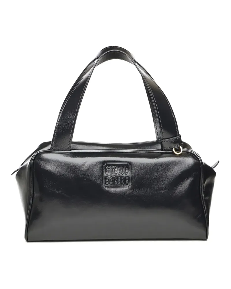 Miu Miu logo-patch handbag - Schwarz Schwarz