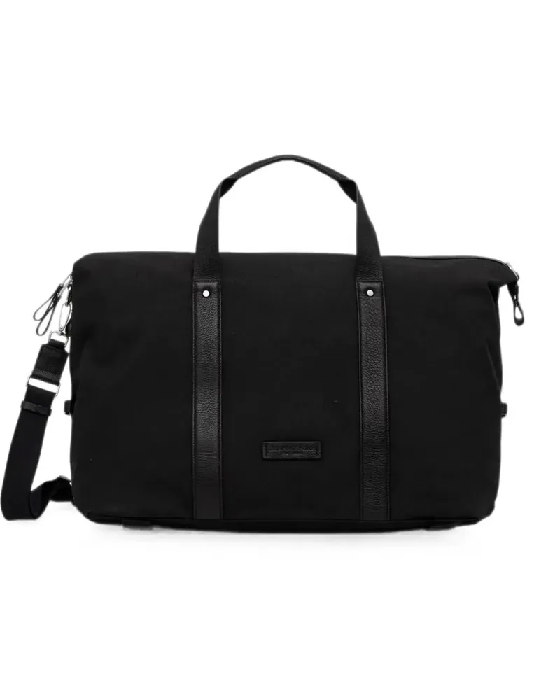 Marc O'Polo leather-trim holdall - Schwarz Schwarz