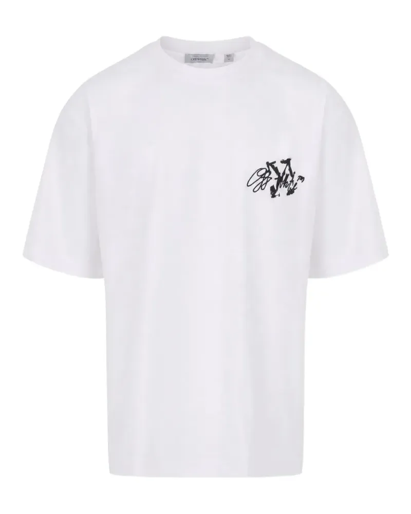 OFF-WHITE T-Shirt mit Logo-Print - Weiß Weiß