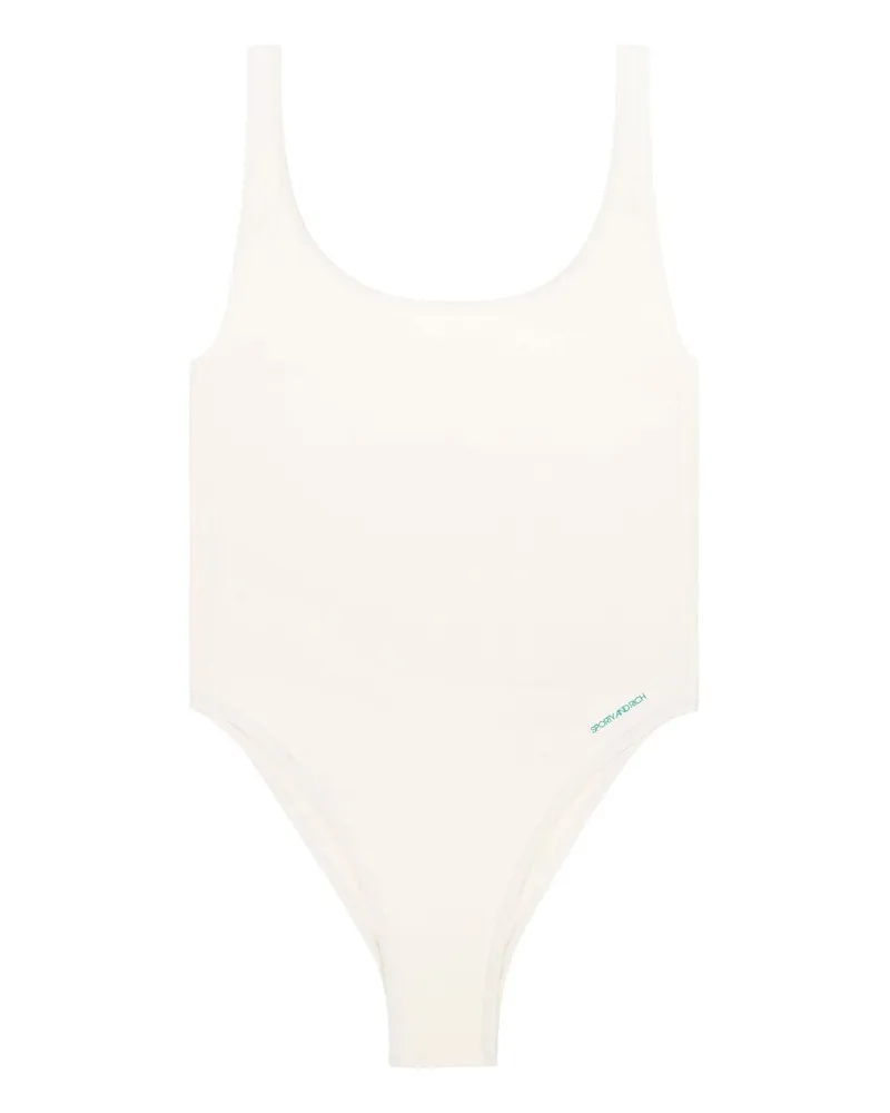 SPORTY & RICH Badeanzug mit Logo-Print - Nude Nude