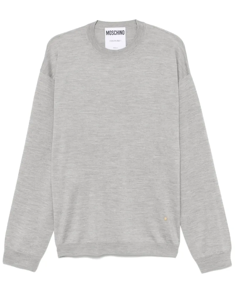 Moschino Fein gestrickter Pullover - Grau Grau
