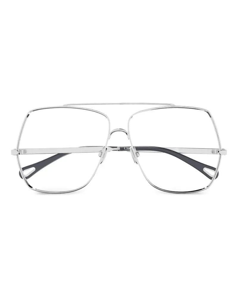 Chloé Brille mit geometrischem Gestell - Silber Silber