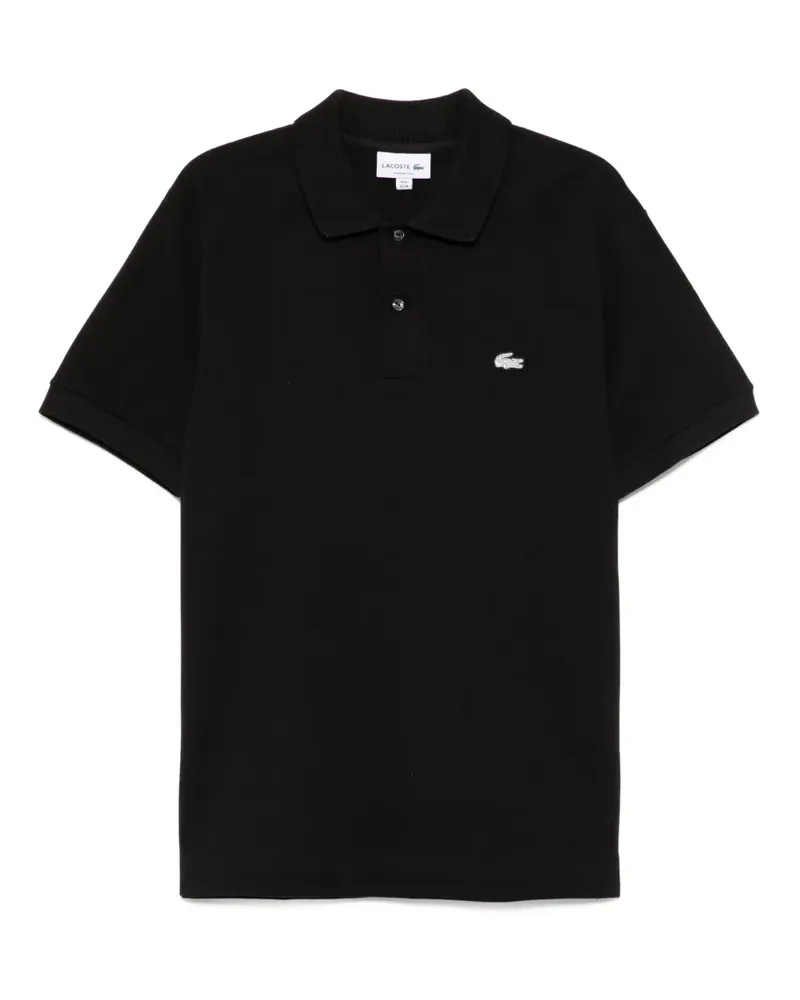 Lacoste Poloshirt mit Logo-Applikation - Schwarz Schwarz