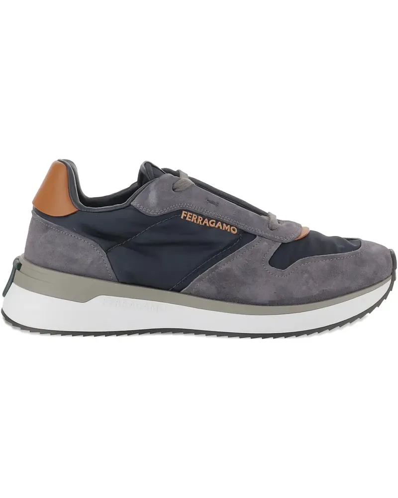 Ferragamo Sneakers mit Wildledereinsätzen - Blau Blau