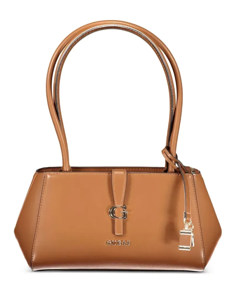 Guess logo-plaque padlock shoulder bag - Braun Braun