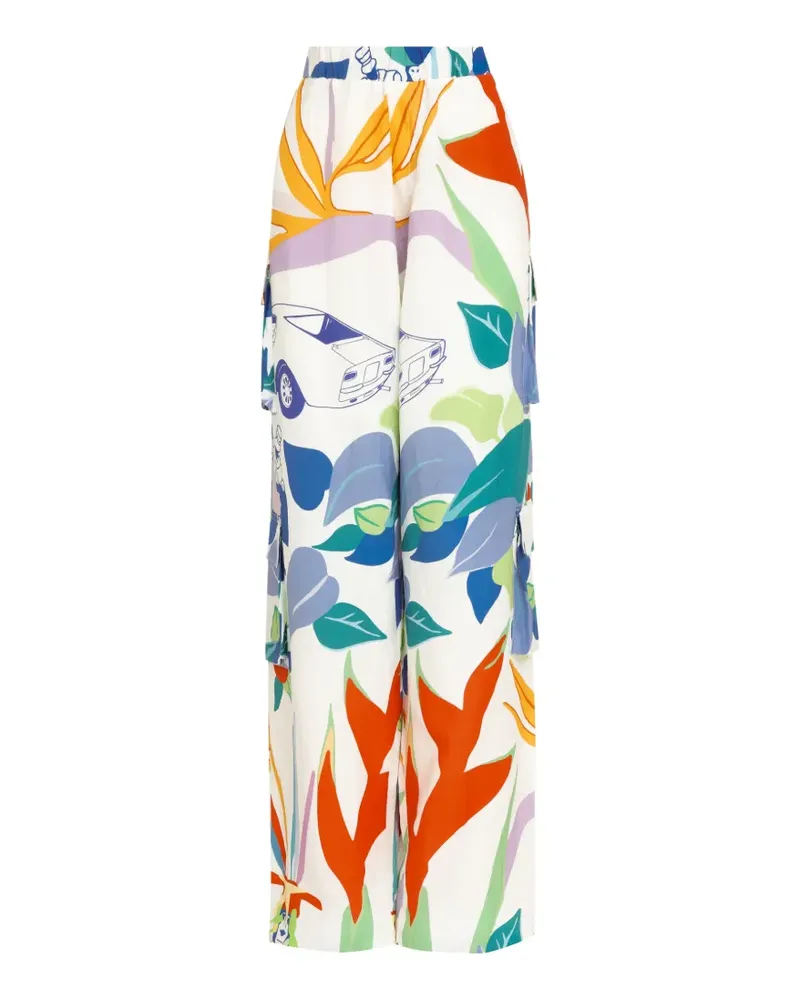 Amir Slama printed cargo trousers - Weiß Weiß