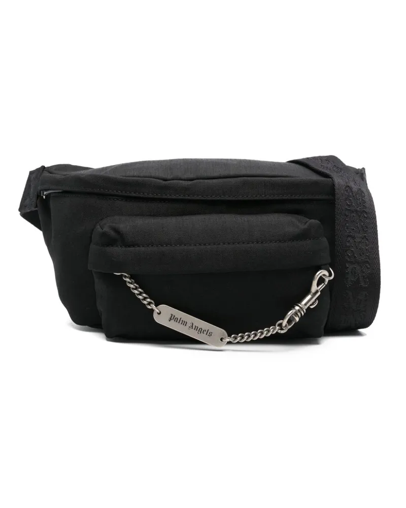 Palm Angels Gürteltasche mit Logo-Kette - Schwarz Schwarz
