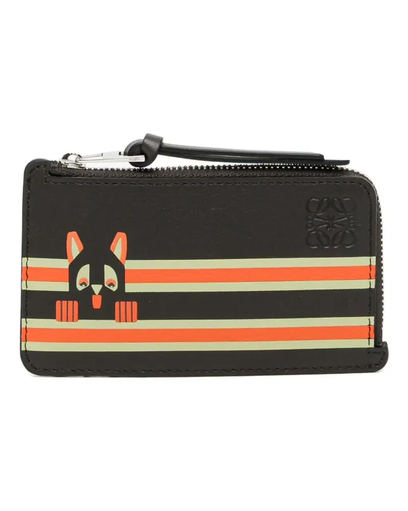 Loewe x Louis Wain Futurist Cat cardholder - Braun Braun