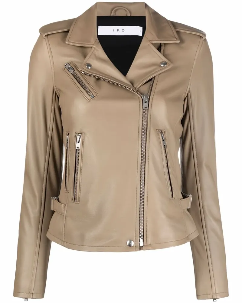 IRO Schmale Bikerjacke - Grau Grau